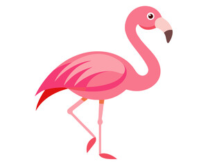 Pink flamingo  icon,Pink flamingo vector on white background