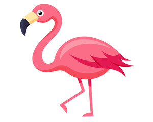 Pink flamingo  icon,Pink flamingo vector on white background