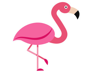 Pink flamingo  icon,Pink flamingo vector on white background