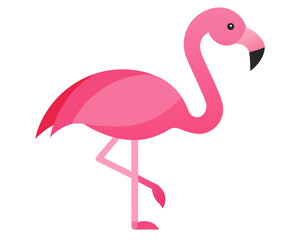 Pink flamingo  icon,Pink flamingo vector on white background