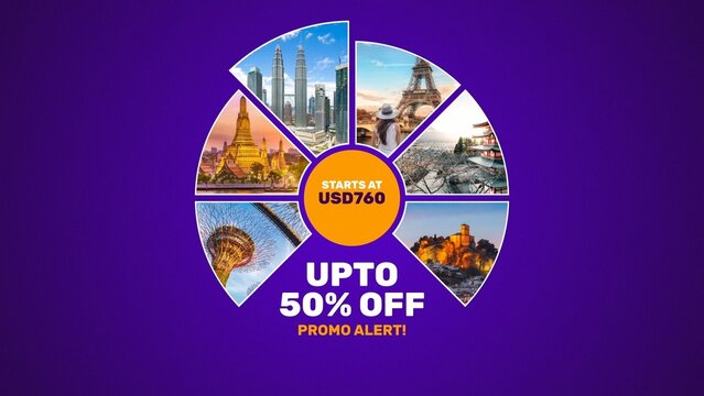 Pie Style Circle Promo Wheel Discount Alert Modern Intro