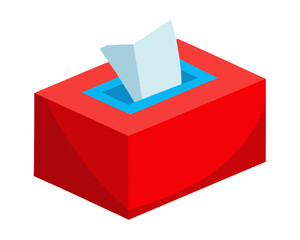 Tissue box vector icon,Tissue box  vector art white background
