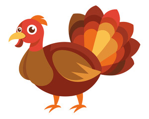 Turkey vector icon,Turkey vector on white background