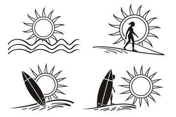 set of hand drawn illustrations