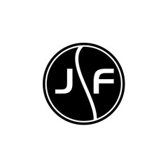  JF creative circle letter logo concept. JF letter design.