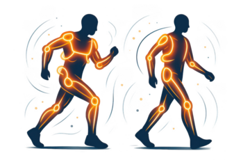 Human joint pain illustration exercise
