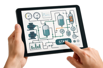 Industrial control on tablet display