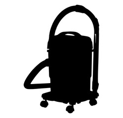 black and white illustration of a vacuum cleaner,highly detailed, realistic, cinematic, award winning image, industrial design
