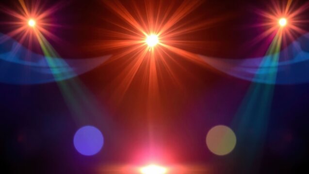 Blurred rainbow refraction overlay effect. Light lens prism effect on black background. Holographic reflection, crystal flare leak shadow overlay. Colorful rainbow disco ball light