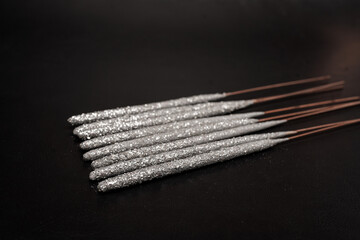 Electric sparklers Diwali Celebrtion on black Background