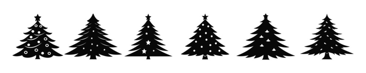 christmas  trees set