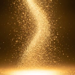 Fototapeta premium Golden Glitter Swirl Sparkling Abstract Background