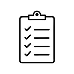 Checklist clipboard icon vector illustration for task management and project planning organization tool