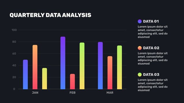 3 Bar Gradient Graph Data Analysis Infographic