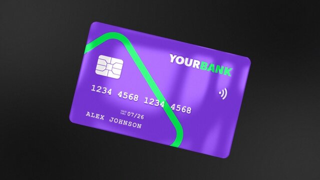 3D Creditcard Animation Professional Business Close-up