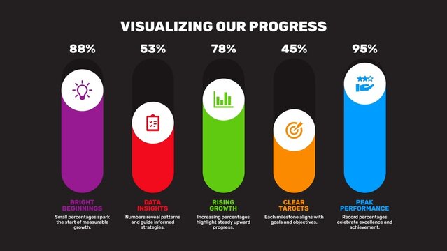 Bar Slider Professional Performance Tracker Infographic