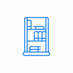 Fototapeta premium display cabinet glass icon sign vector