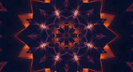 Futuristic Abstract Artwork with Colorful Geometric Shapes