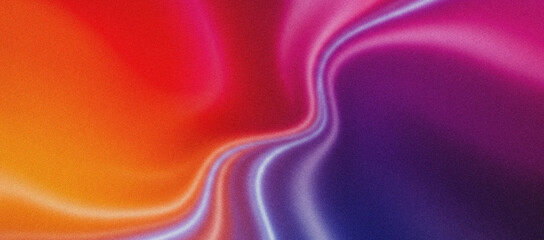 Vibrant abstract background with swirling colors of orange, red, pink, and purple, featuring smooth, flowing lines of light