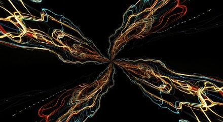 Trippy Multicolor Fractal Pattern for Modern Digital Design