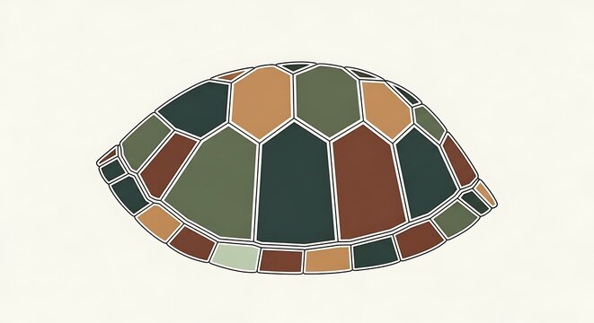 Colorful Turtle Shell Illustration - Natures Geometric Armor.