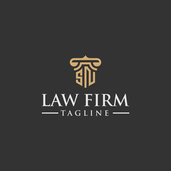 SN law logo design inspiration