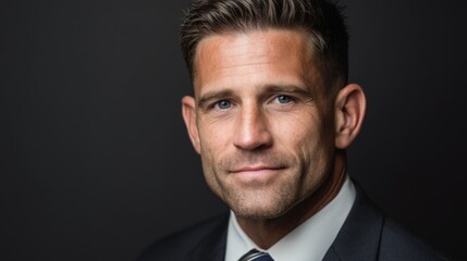 Professional Corporate Headshot of a Male Businessman in Studio Setting with Sharp Focus and Clean Background