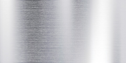 Panoramic background silver steel metal texture - Vector illustration