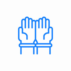 medical gloves icon sign vector