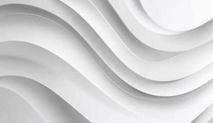 Abstract white wavy curves