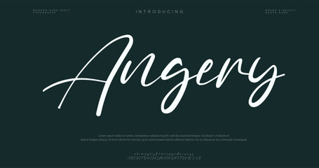 signature Font Calligraphy Logotype Script Brush Font Type Font lettering handwritten