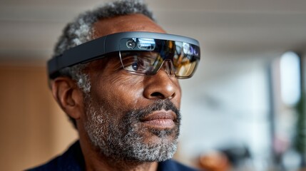 Man wearing glasses and beard.