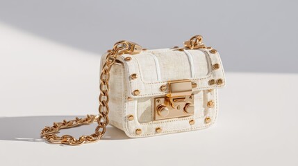 White leather mini bag