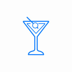 cocktail glass drink icon sign vector
