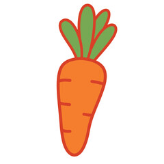 Fresh Carrot Vegetable Icon Vector Illustration