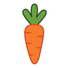Fresh Carrot Vegetable Icon Vector Illustration