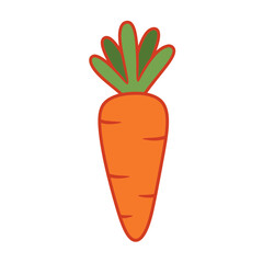 Fresh Carrot Vegetable Icon Vector Illustration