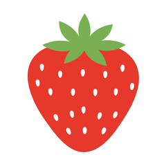 Fresh Strawberry Fruit Icon Vector Illustration