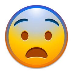 Shocked Face Emoji – Scared, Surprised, Afraid Expression Icon