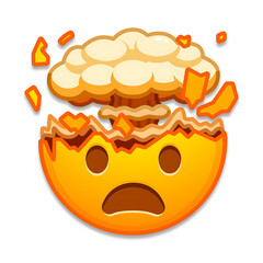 Exploding Head Emoji Icon for Shock, Surprise, and Mind-Blown Reactions