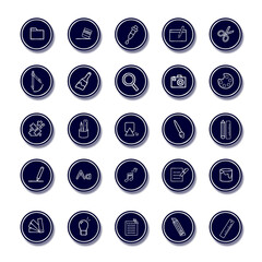 Vector ui Icon illustration mixed travel medical finance concept set