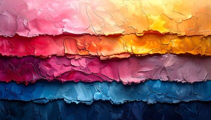 Vibrant Color Palette Layered Abstract
