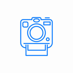 instant camera print icon sign vector