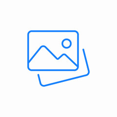 landscape photo image icon sign vector