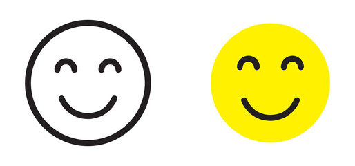 Set of good mood emojis faces icon. vector illustration EPS 10.