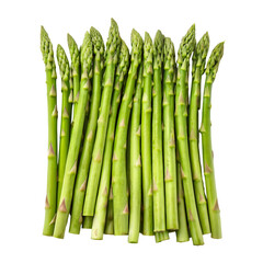 Bunch of Fresh Green Asparagus Spears on Black vegetable