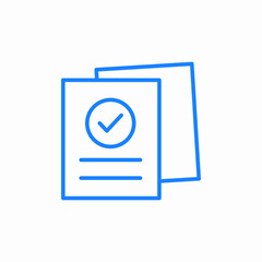 passport check travel icon sign vector