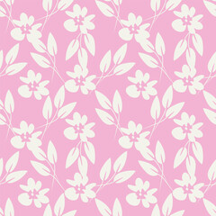 Seamless pattern with floral motifs. Vector illustration