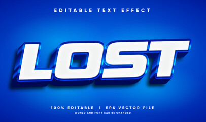 lost 3d vector text effect with modern style