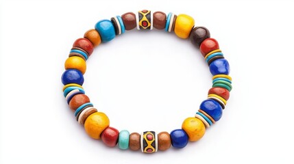 Vibrant handmade bracelet featuring colorful beads, perfect for ethnic fashion and cultural expression.